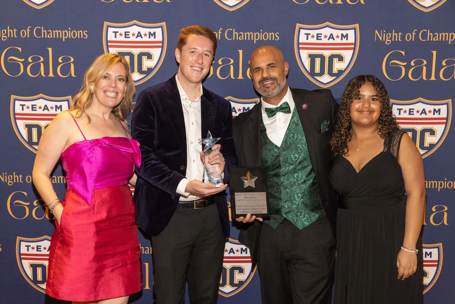 Staff from the Washington Nationals on hand to accept award